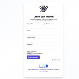09-CeraLoop: pagina di creazione di un nuovo account