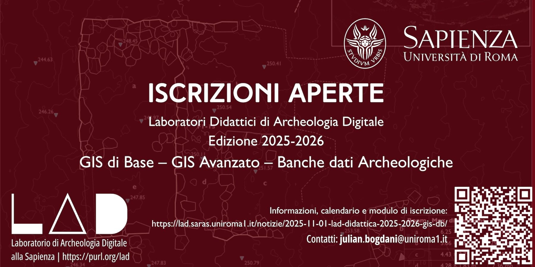 [a.a. 25-26] Laboratori Didattici di Archeologia Digitale 2025-2026: GIS, GIS Avanzato e Banche dati di null