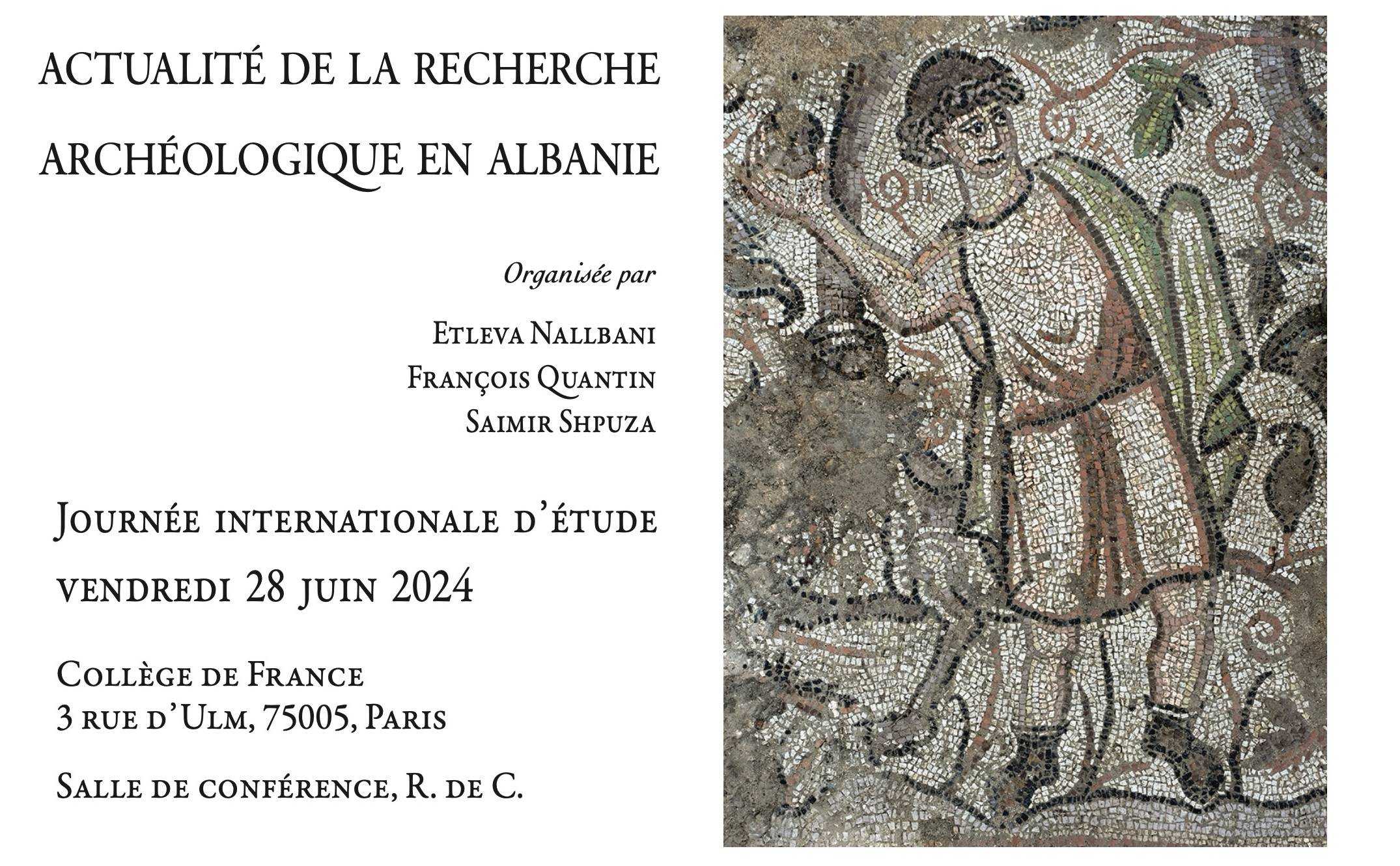 Partecipazione alla conferenza internazionale “Actualité de la recherche archéologique en Albanie”