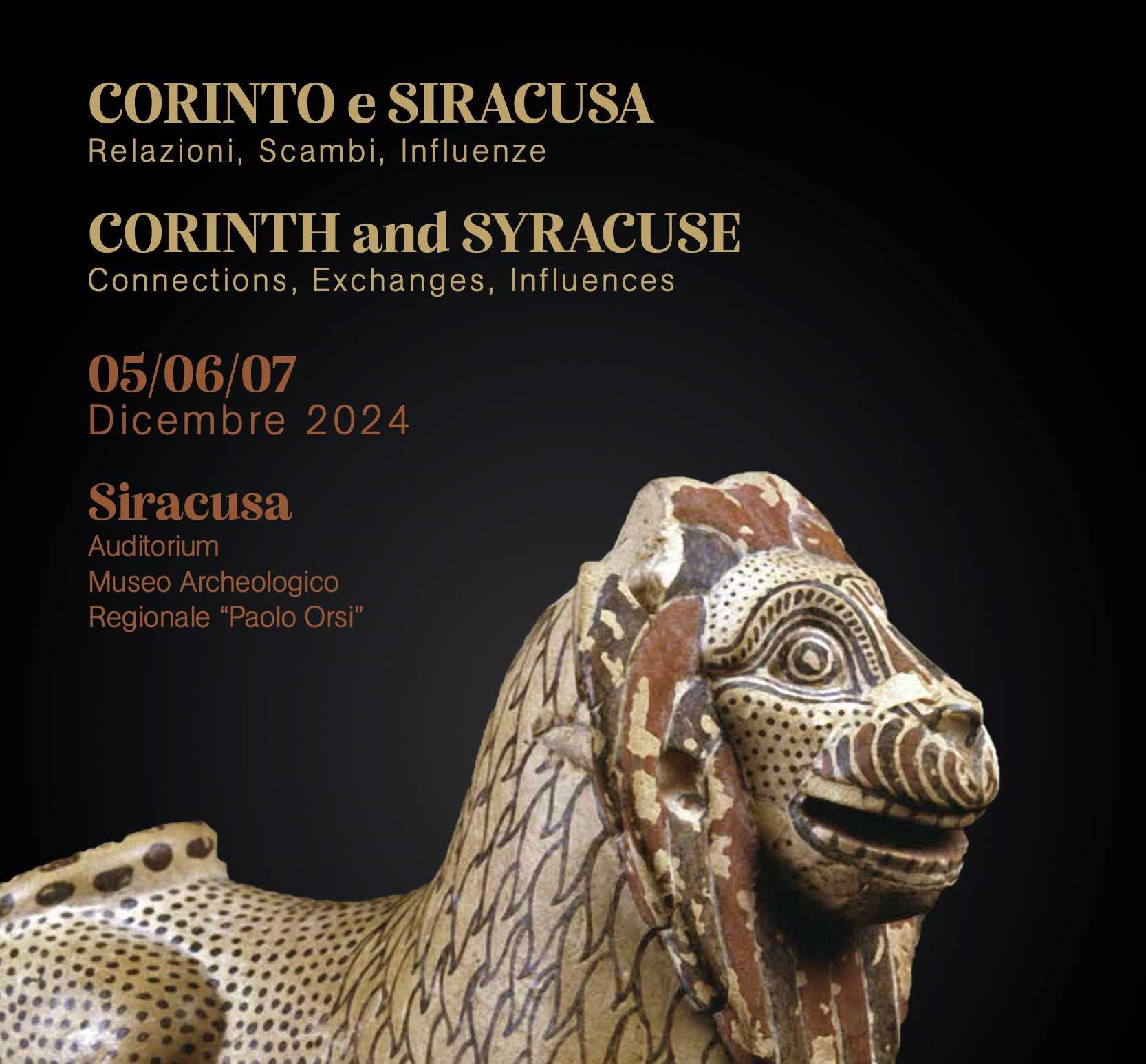 Partecipazione al convegno internazionale “Corinth and Syracuse: Connections, Exchanges, Influences”