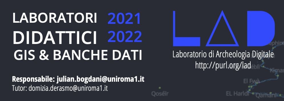 [a.a. 21-22] Laboratori didattici di Archeologia Digitale 2021-2022: GIS e Banche Dati di null