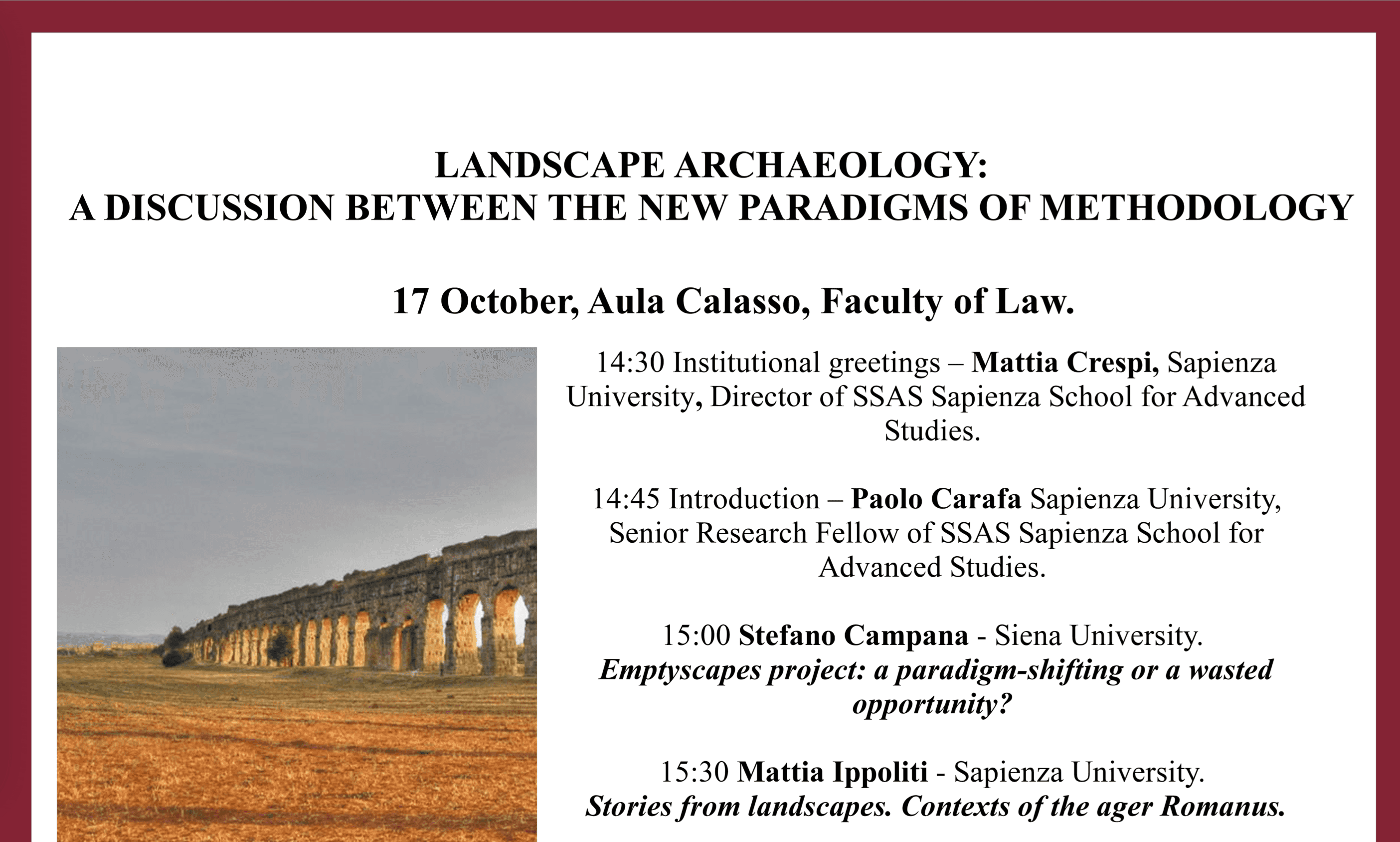 Landscape Archaeology: a discussion between the new paradigms of methodology